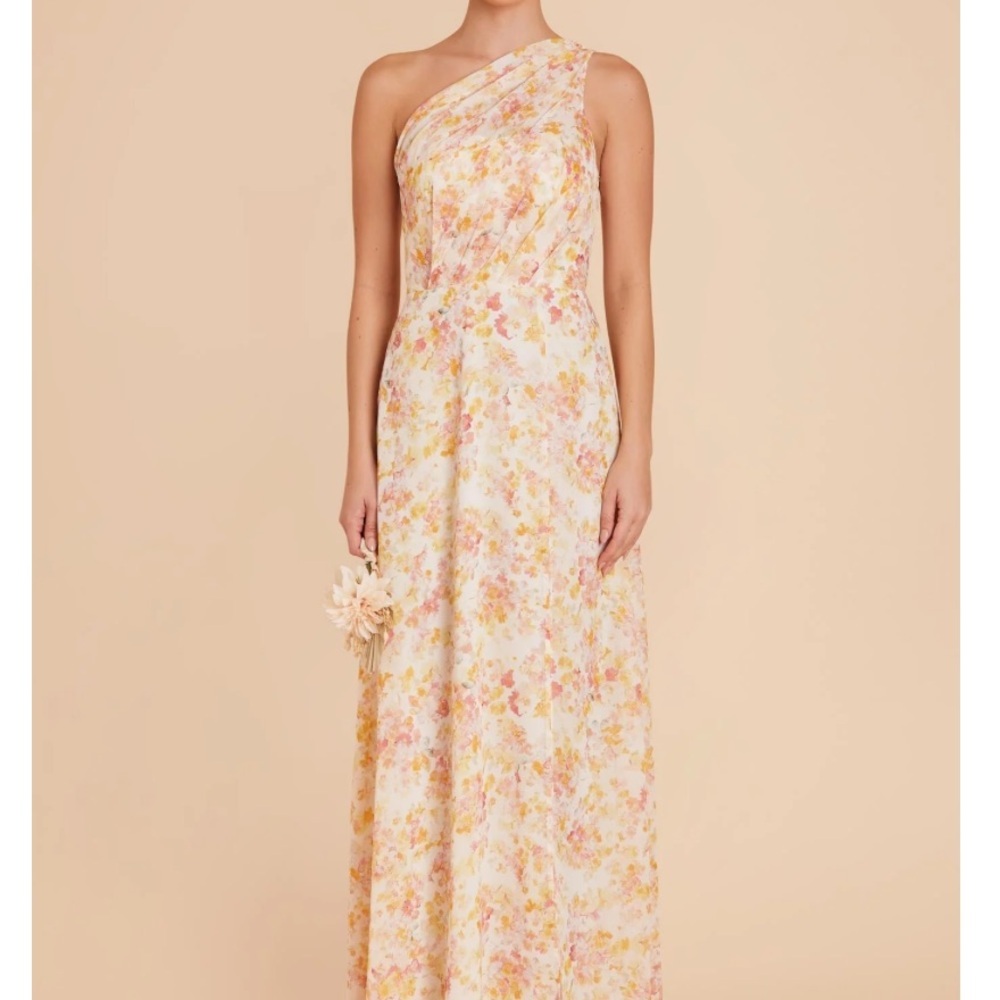 Birdy Grey Kira One-Shoulder Maxi Dress in the "Pressed Floral" Pattern - Picture 2 of 8